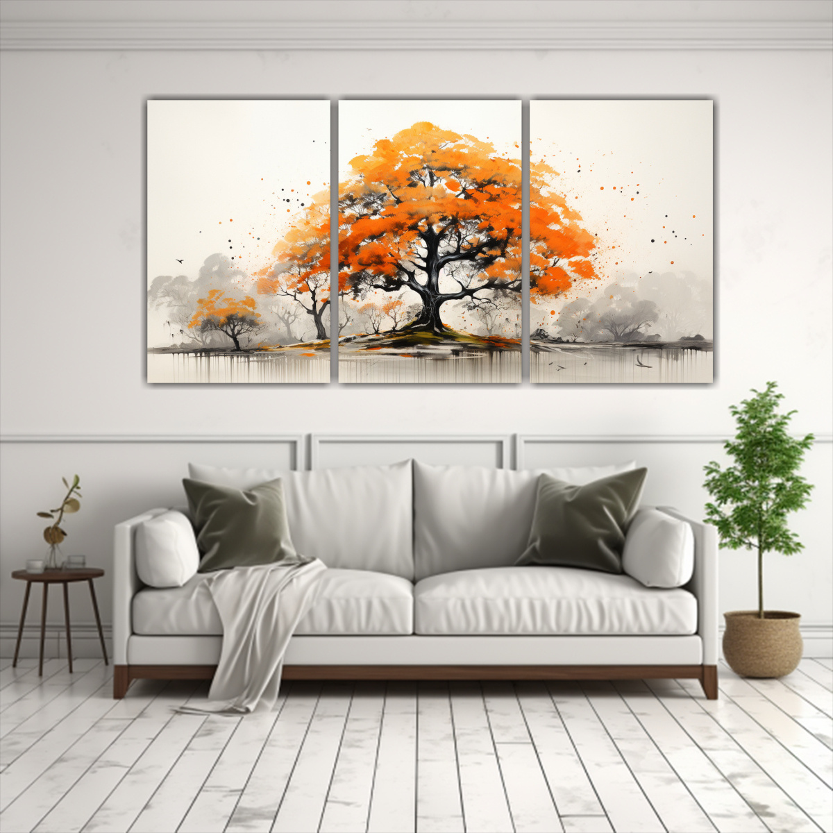 pintura-abstracta-rbol-de-kauri-naranja-y-negro-1