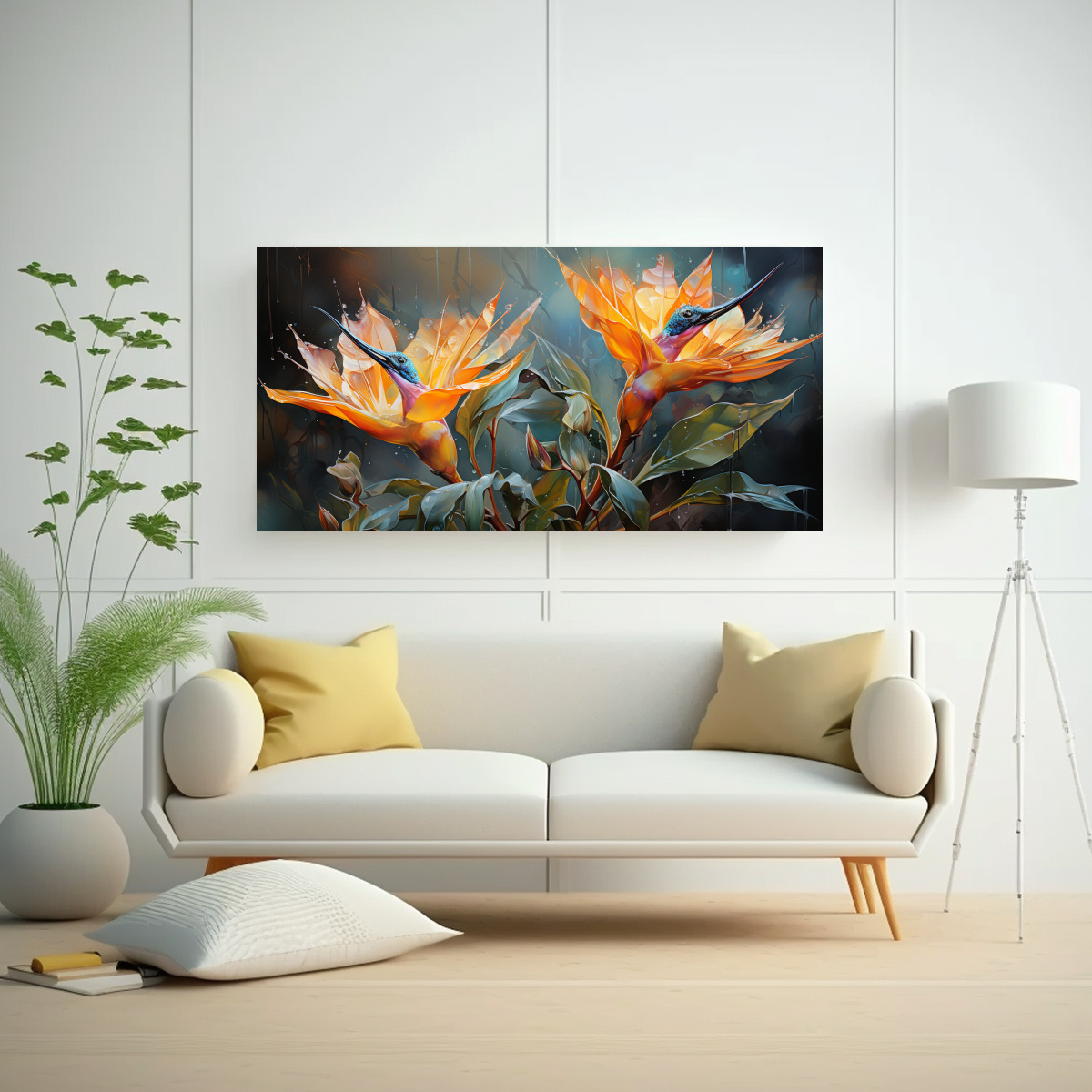 pintura-abstracta-sensibilidad-art-stica-ave-del-para-so-colores-verde-y-rojo-1