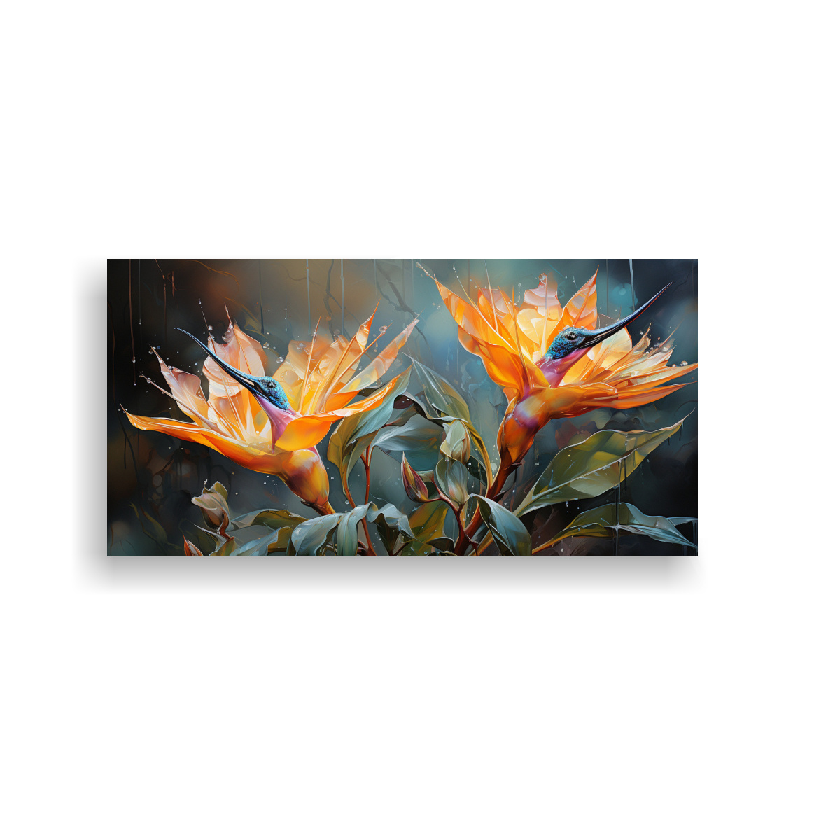 pintura-abstracta-sensibilidad-art-stica-ave-del-para-so-colores-verde-y-rojo