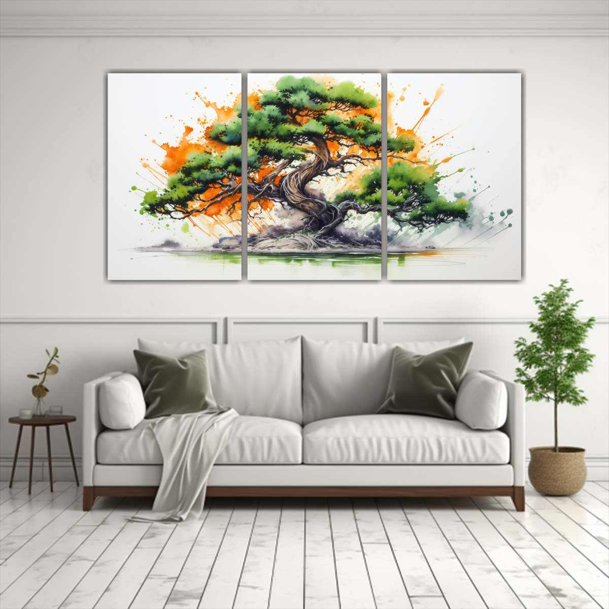 pintura-abstracta-set-3-canvas-creativa-impactante-bonsai-tree-colores-verde-y-naranja-para-decoraci-n-1