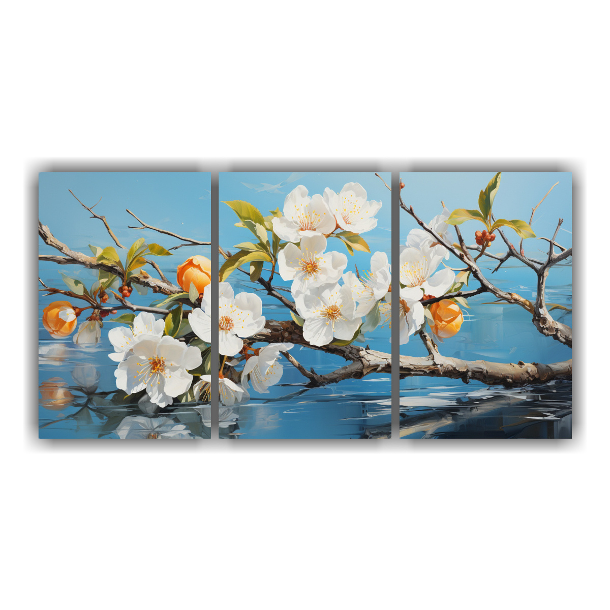 pintura-abstracta-tres-artes-forma-poder-en-blanco-y-azul-con-rbol-de-mango-y-agua