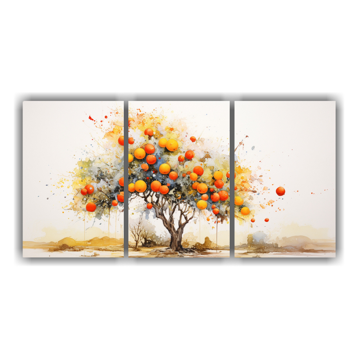 pintura-al-leo-surrealista-de-rbol-naranja-en-lienzo