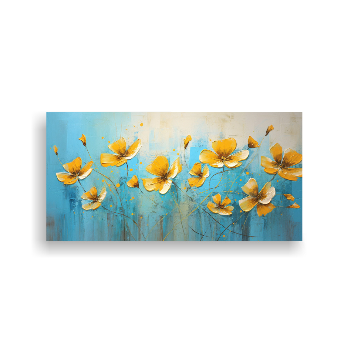 pintura-de-flores-amarillas-y-cian-en-lienzo-para-decoraci-n-del-cuarto