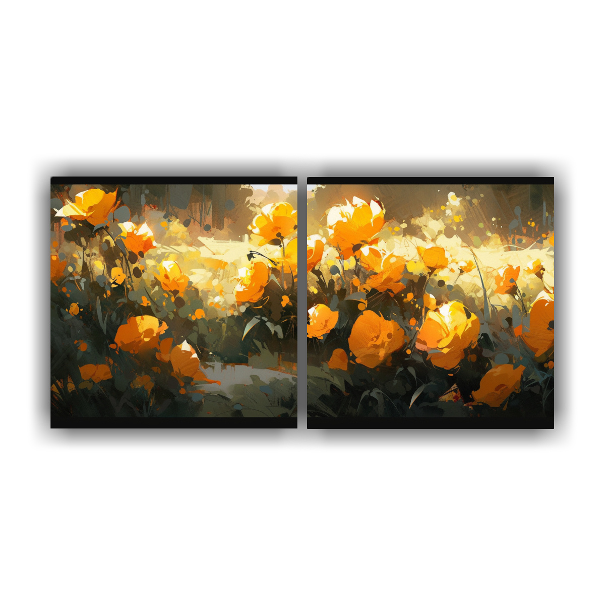 pintura-de-flores-amarillas-y-negras-en-lienzo-para-decoraci-n-del-dormitorio-dos-cuadros-dise-o