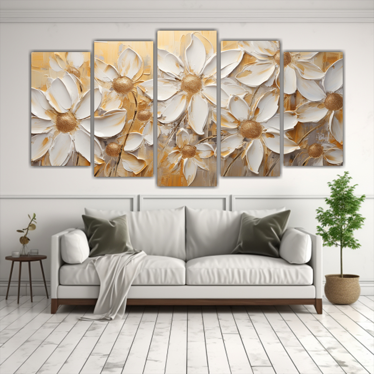 pintura-de-flores-en-lienzo-estilo-cinco-cuadros-dibujo-elegante-en-colores-dorados-1