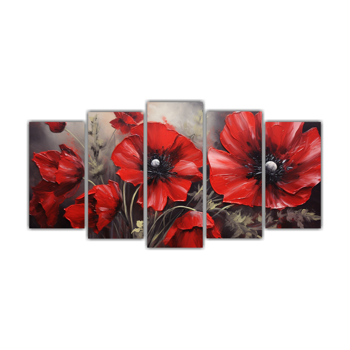 pintura-de-flores-en-lienzo-rojo-y-negro-para-decoraci-n