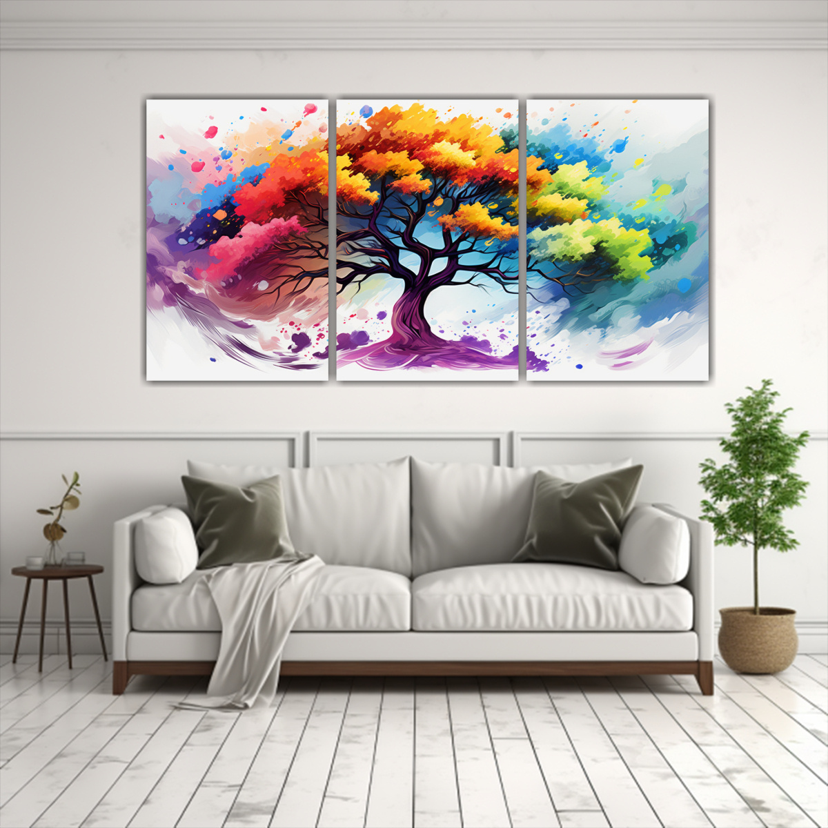pintura-de-poca-arbutus-tree-in-rainbow-colors-en-ambiente-neonoir-1