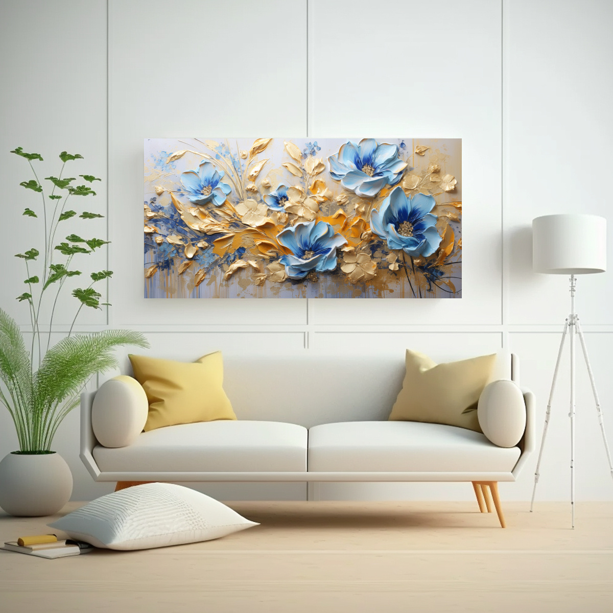 pintura-decorativa-de-formaci-n-de-composici-n-en-oro-y-azul-con-flores-en-lienzo-1