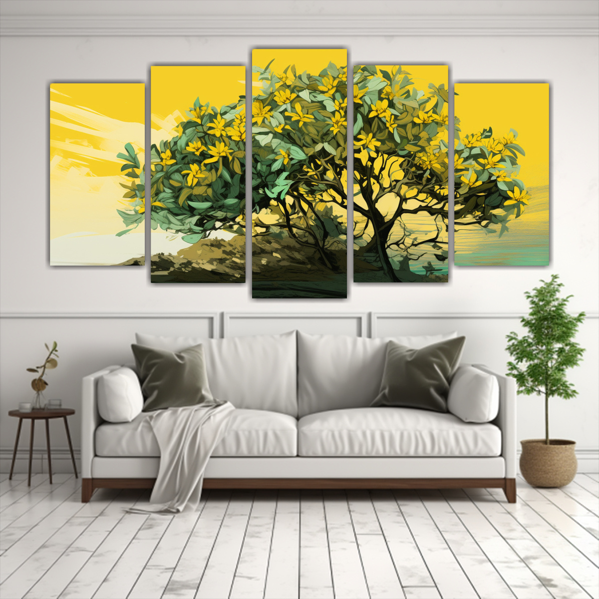 pintura-decorativa-de-un-rbol-de-mangle-en-colores-amarillo-y-verde-con-atm-sfera-neonoir-1-1