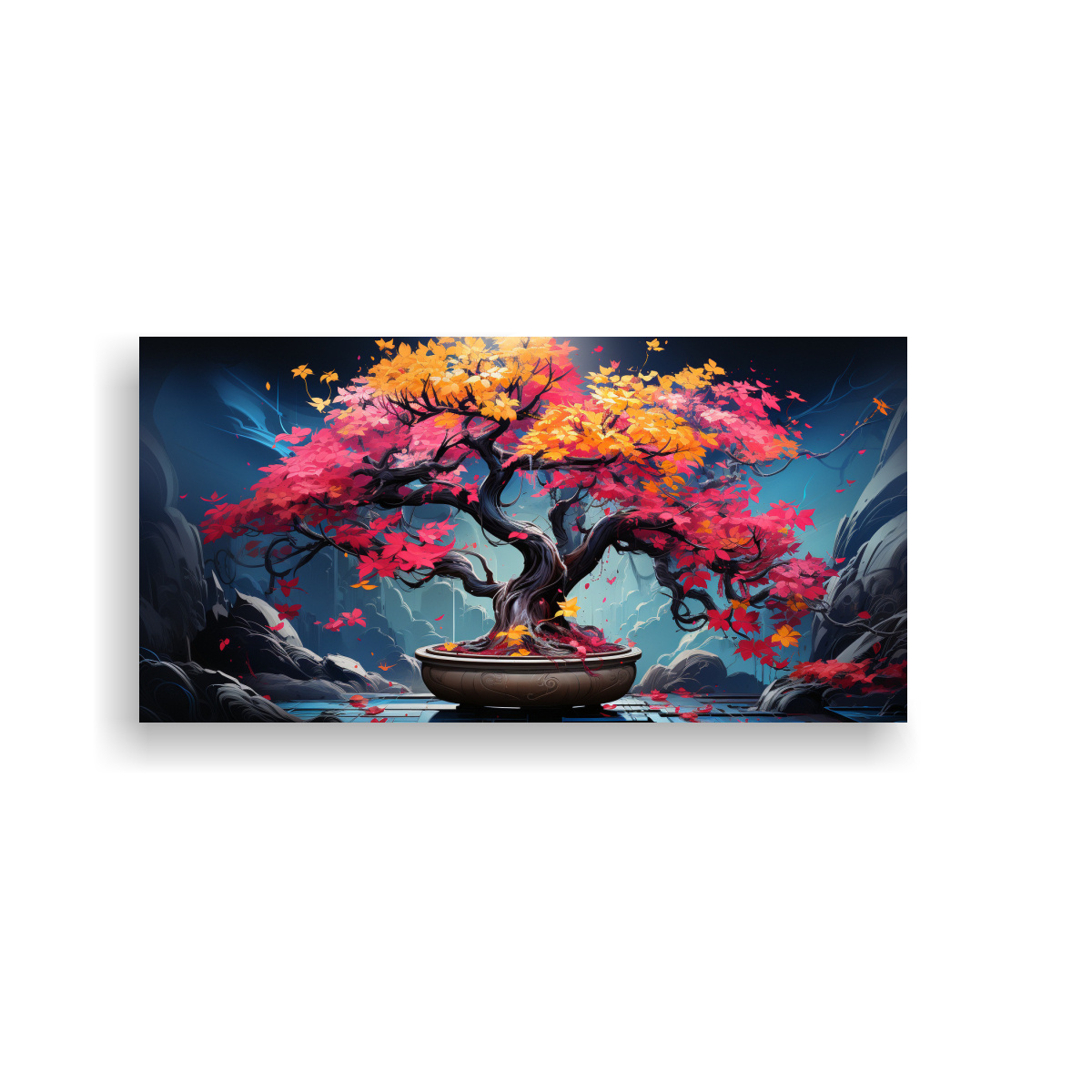 pintura-decorativa-esquema-fucsia-bons-i-en-colores-amarillo-y-turquesa