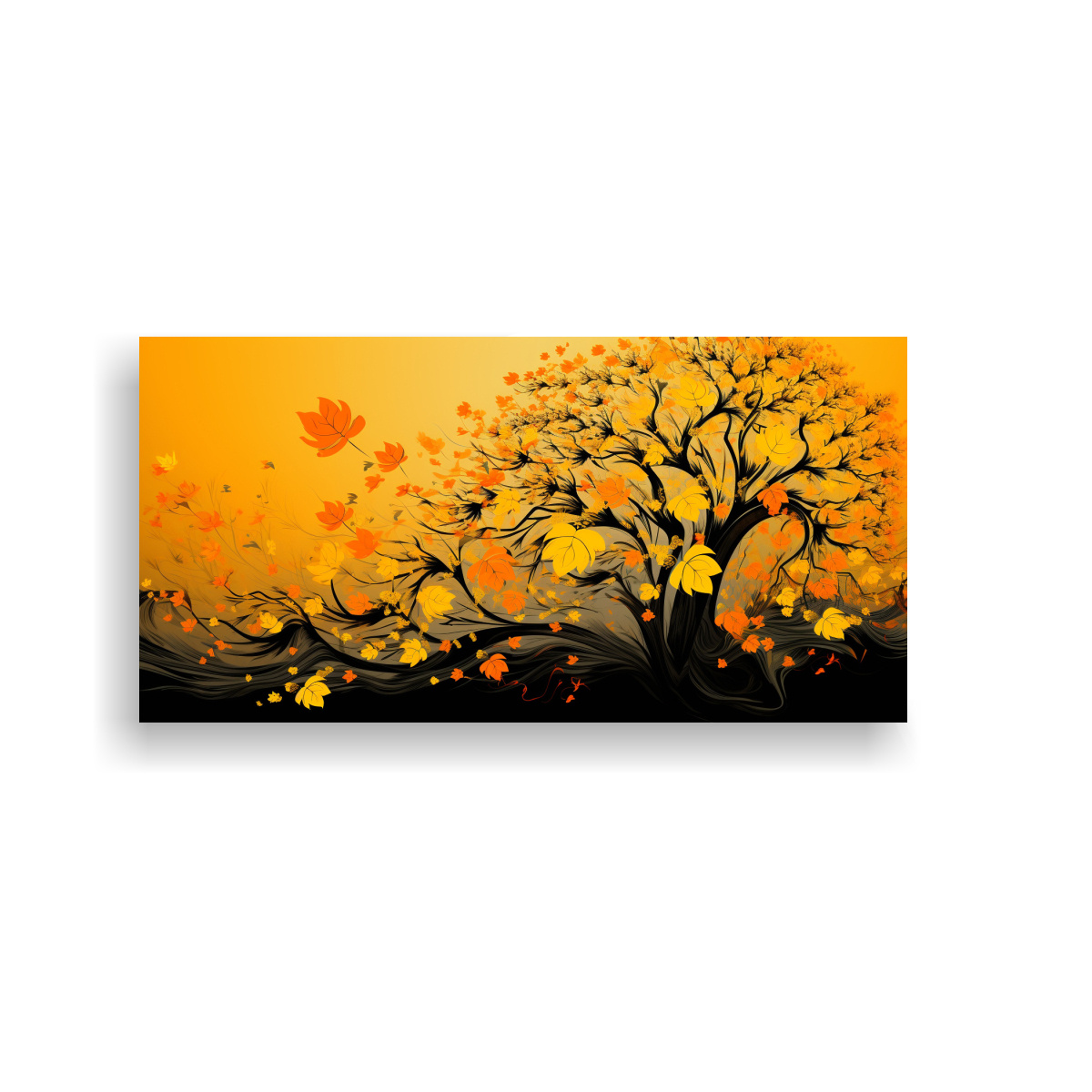 pintura-decorativa-galer-a-estilo-cuadro-arbol-tropical-amarillo-y-naranja-neonoir
