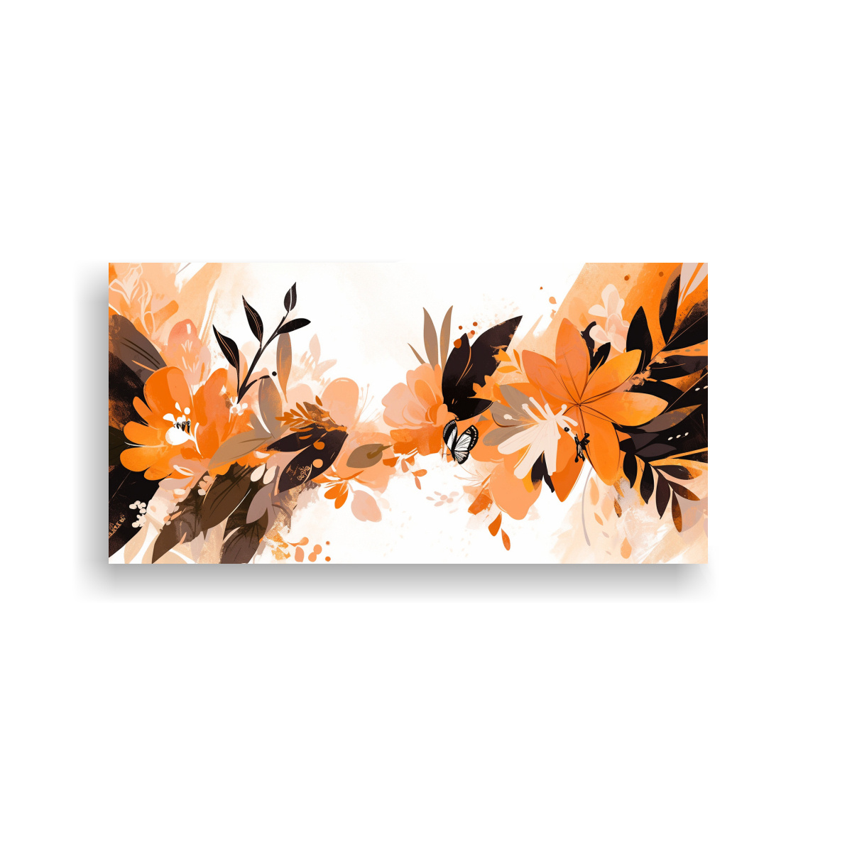 pintura-decorativa-horizontal-con-motivos-naranja-estilo-neonoir-