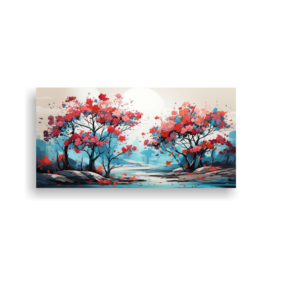 pintura-decorativa-moderna-tela-de-acacia-en-turquesa-y-negro-estilo-neonoir