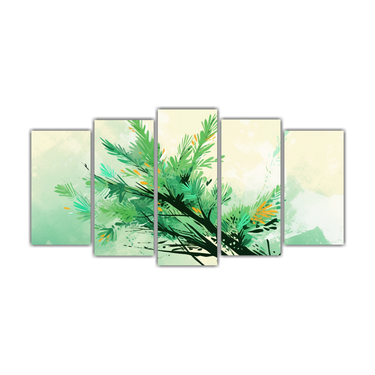 pintura-decorativa-rbol-pino-colores-verdes-ambiente-neonoir-pop-a-