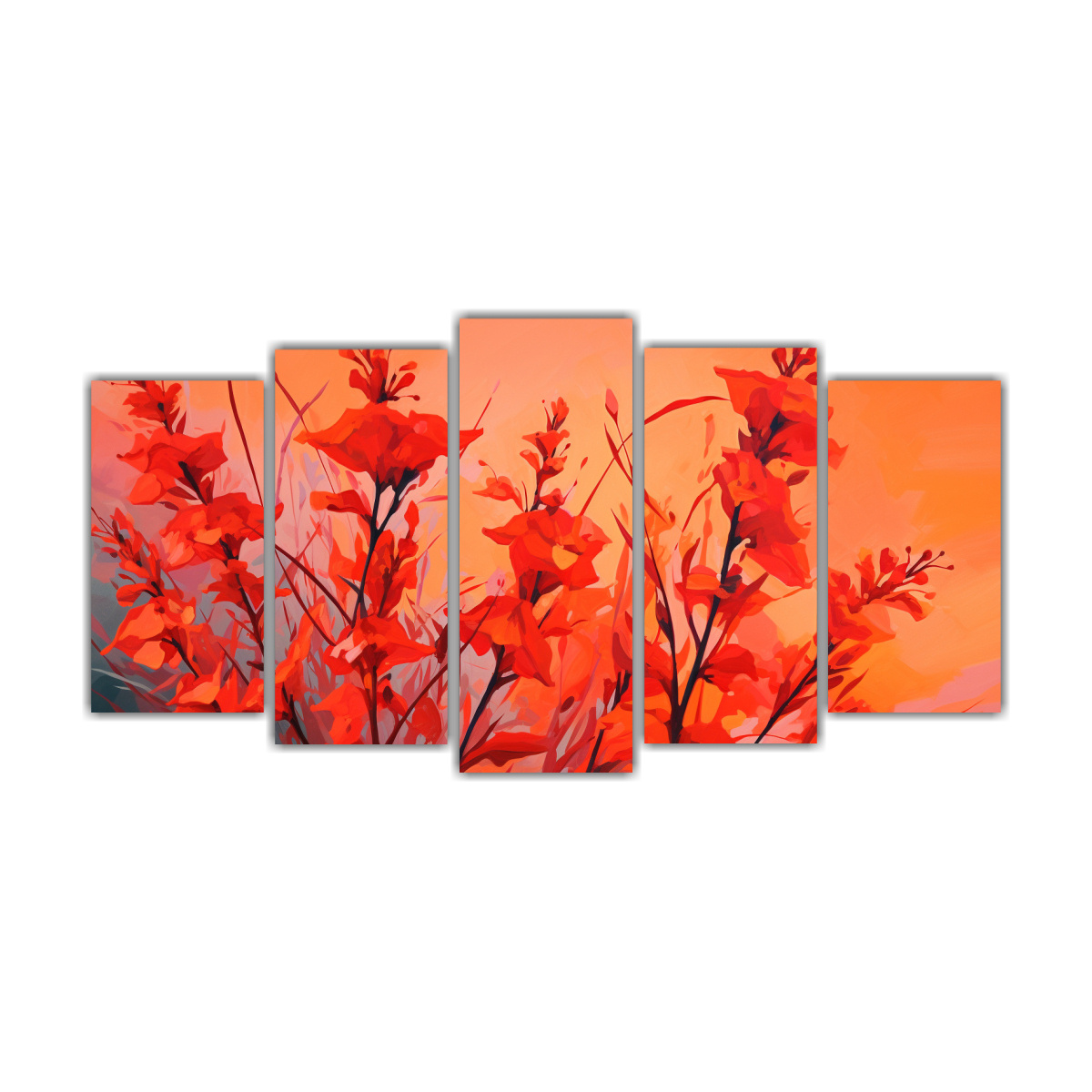 pintura-en-lienzo-compuesta-para-sala-con-hierbas-de-fireweed-en-colores-rojo-y-naranja-atm-sfera-neonoir-