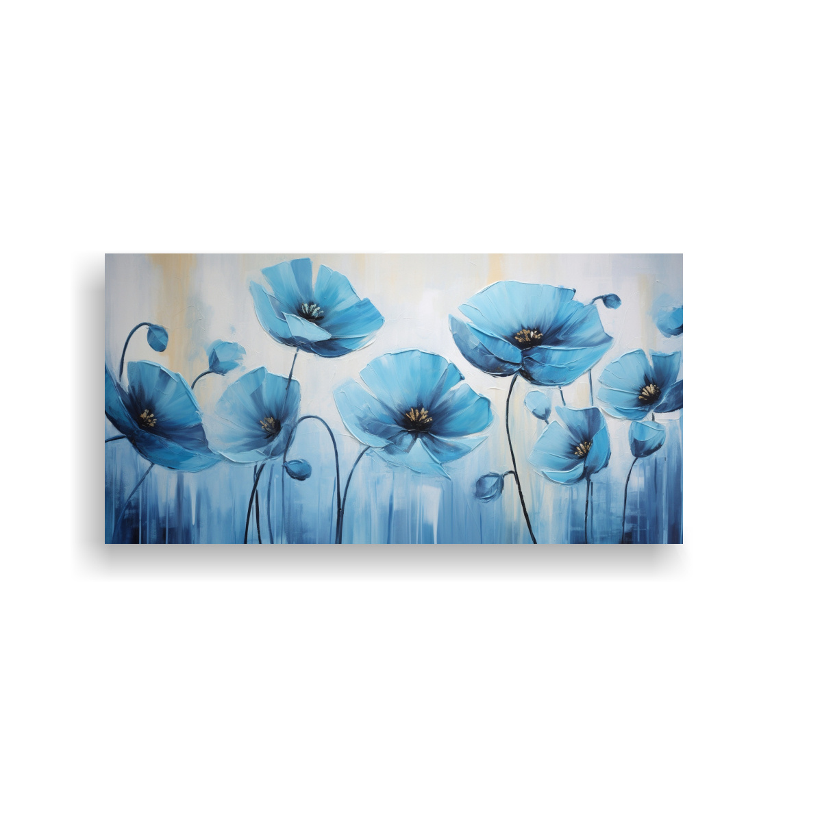 pintura-en-lienzo-de-flores-en-colores-negro-y-azul-inspiradora-de-arte-callejero-en-canva