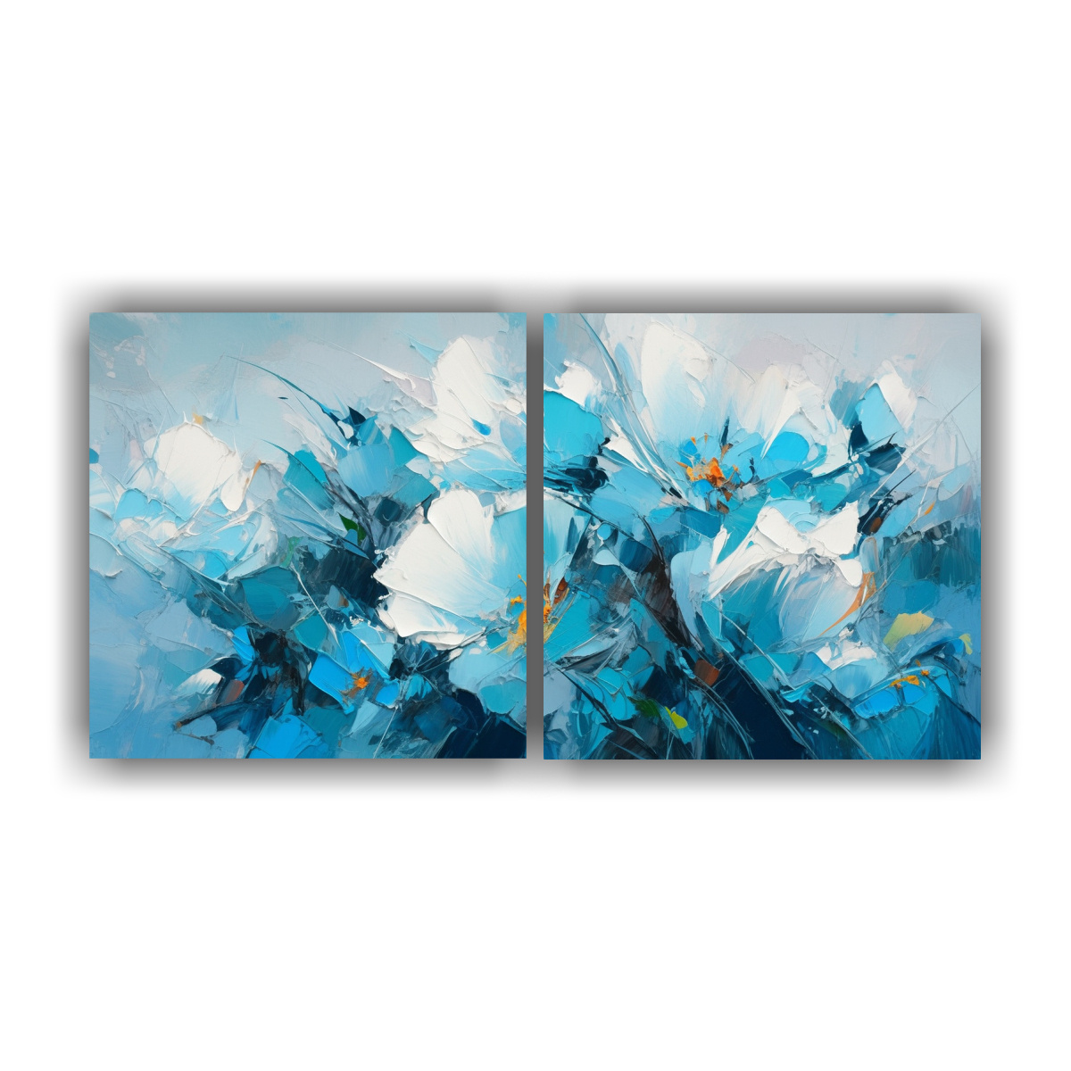 pintura-en-lienzo-dos-im-genes-urbanas-con-flores-en-tonos-turquesa-y-azul