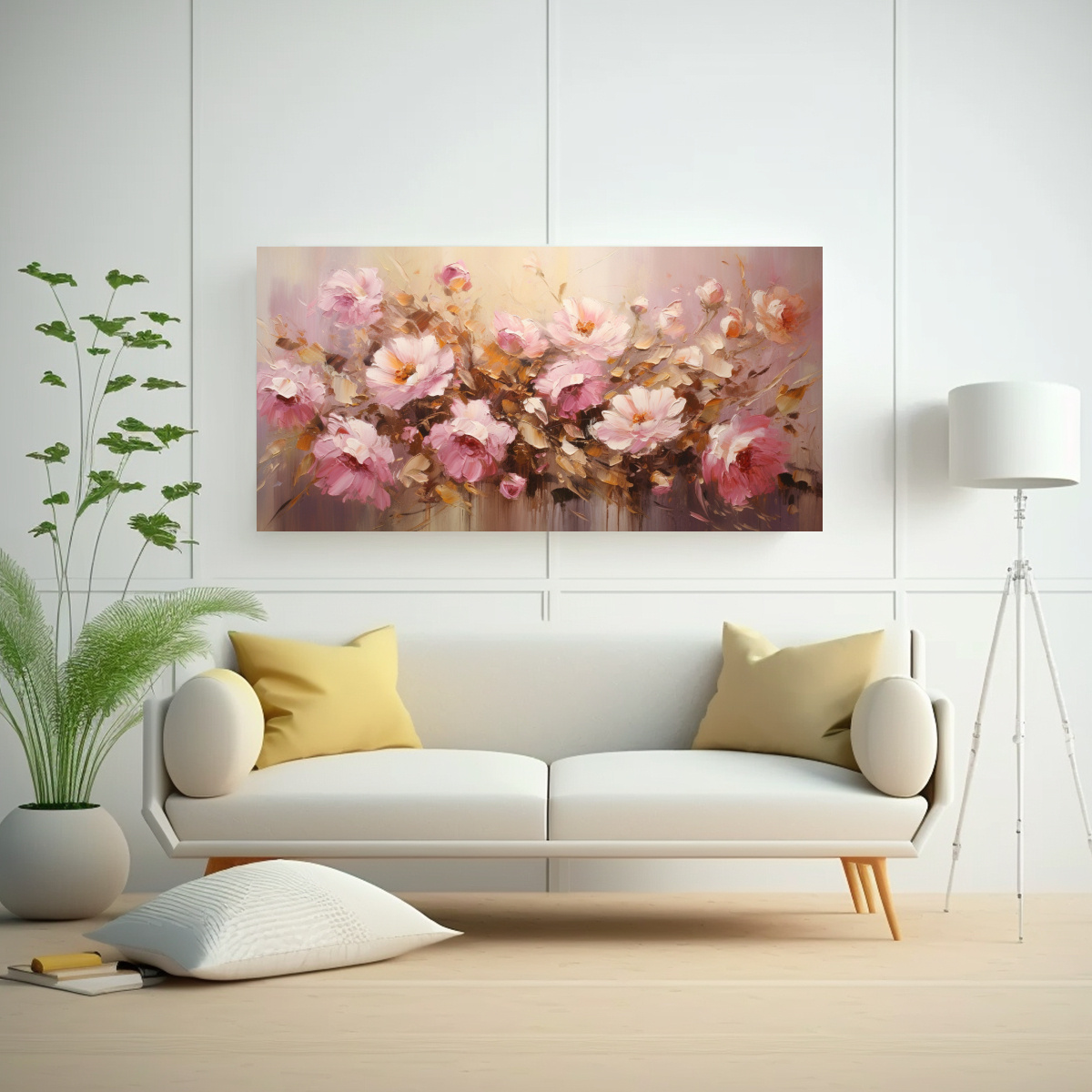 pintura-en-lienzo-equilibrio-visual-moderno-en-colores-oro-y-rosa-con-flores-1