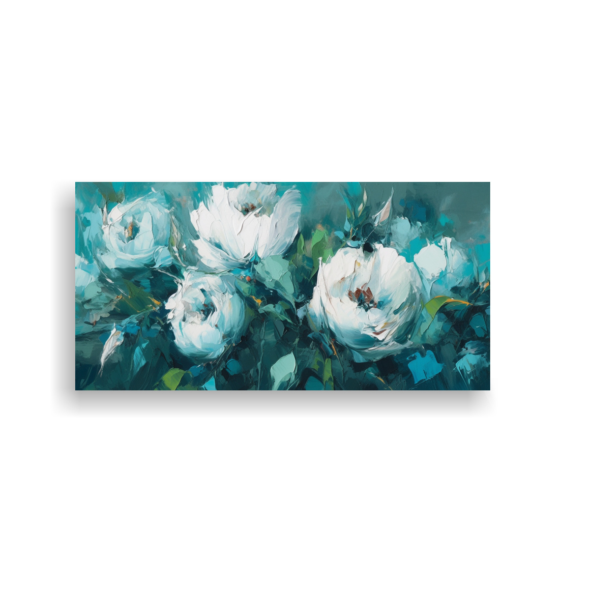pintura-en-lienzo-estilo-tem-tica-floral-en-colores-turquesa