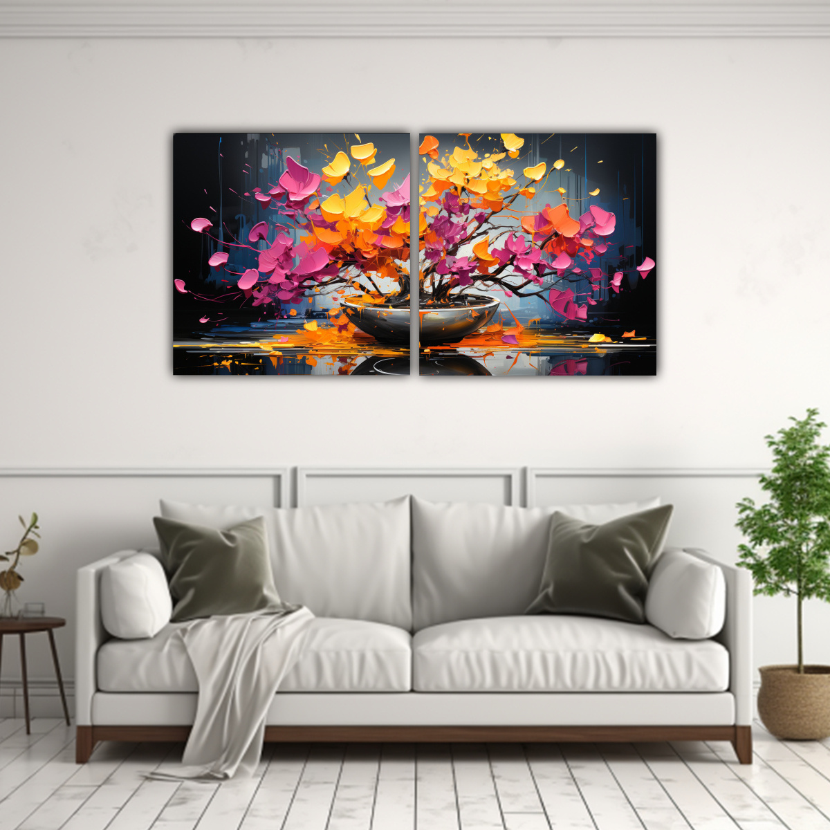 pintura-en-lona-ginkgo-biloba-bons-i-en-colores-vibrantes-neonoir-1