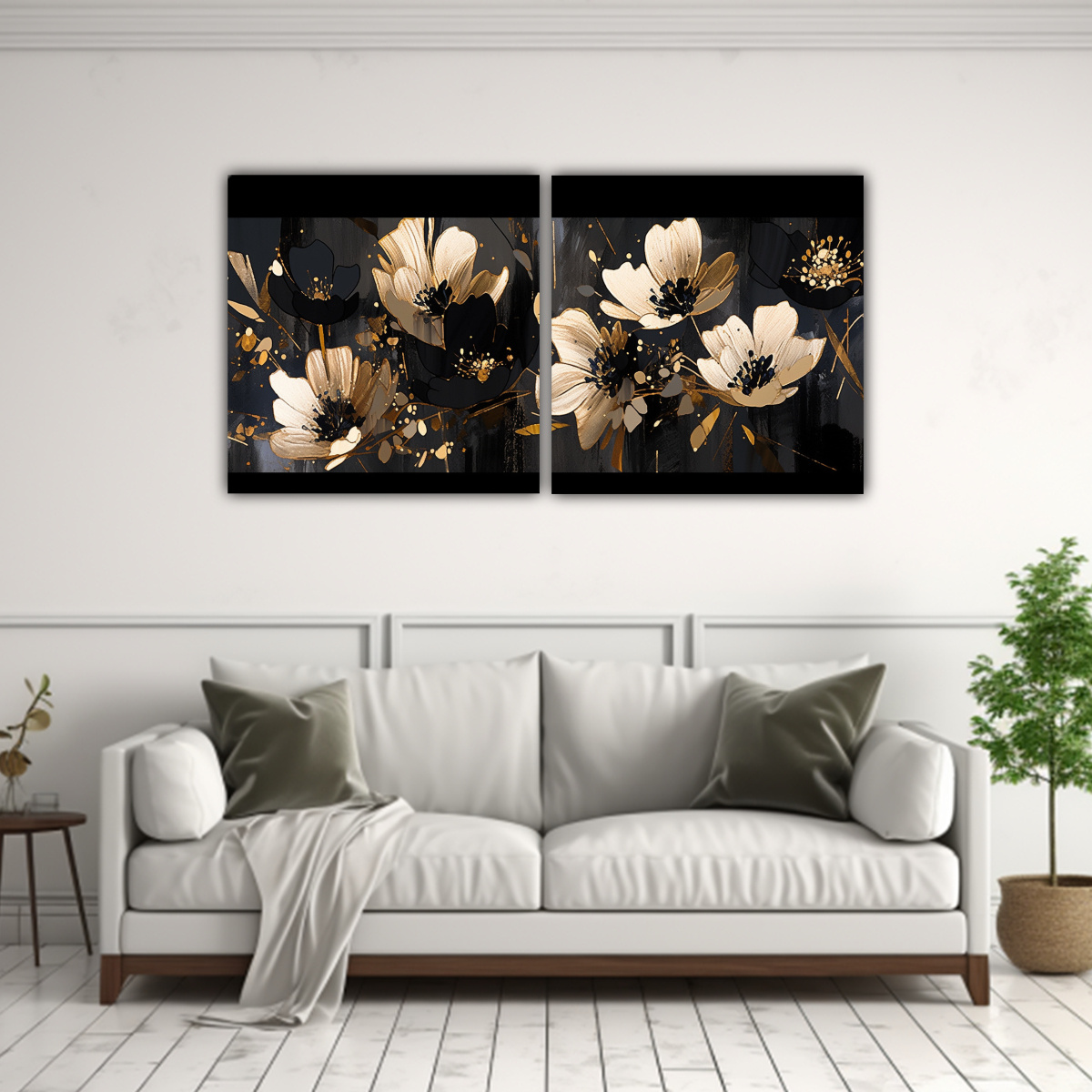 pintura-floral-en-lienzo-dos-composiciones-finas-l-neas-detalle-en-oro-y-negro-1