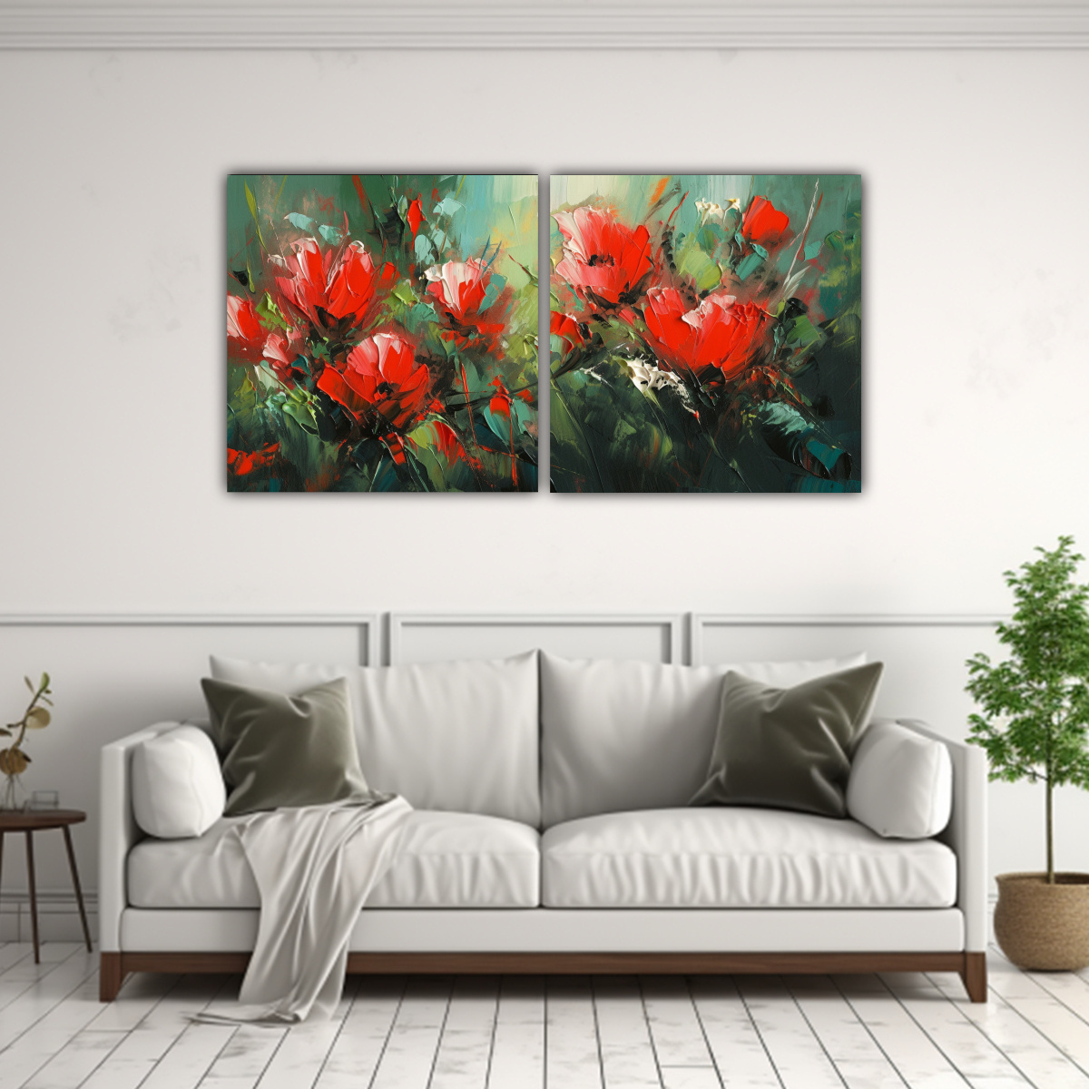 pintura-intensa-de-estilo-a-en-lienzo-de-flores-verdes-y-rojas-en-el-d-ptico-de-decoraci-n-1