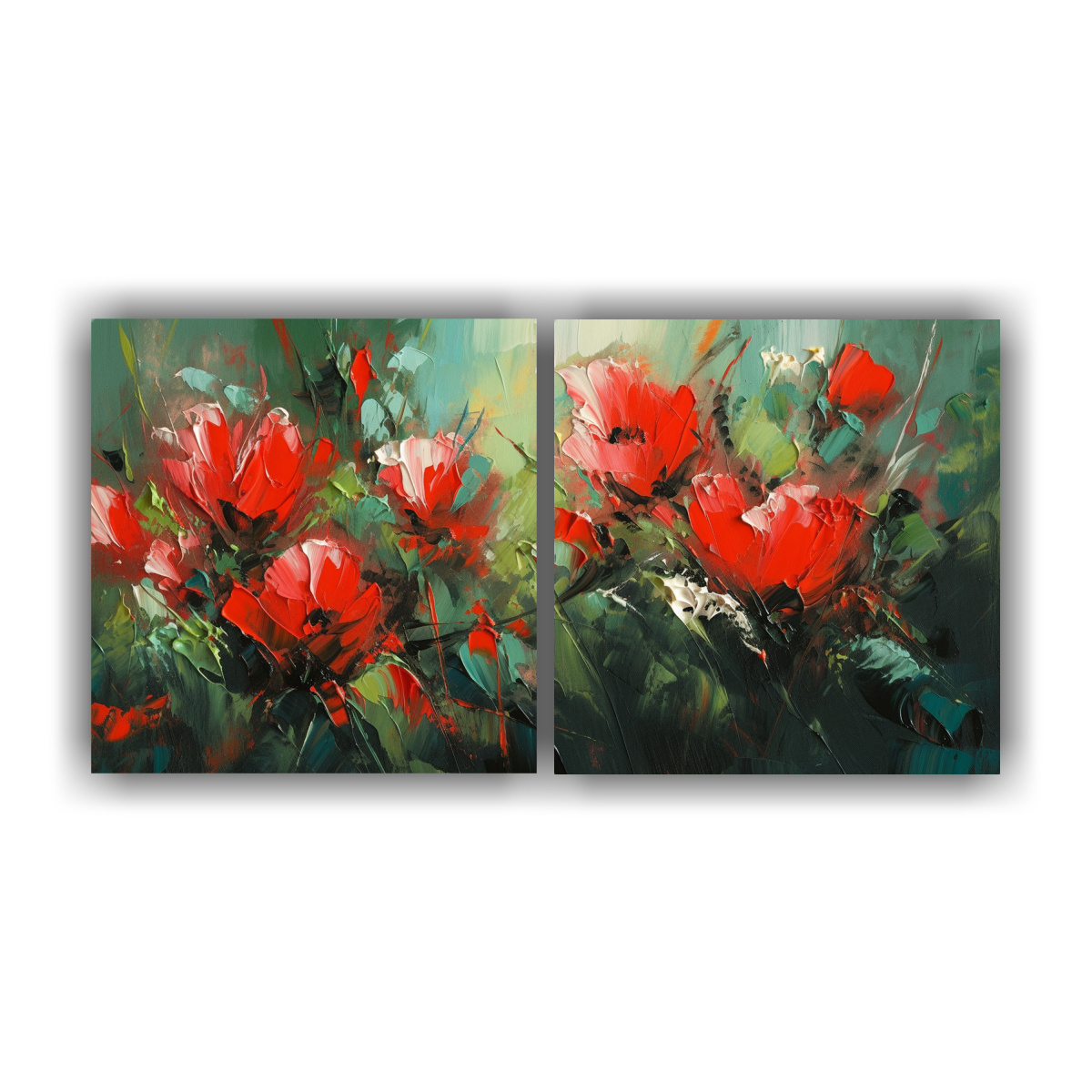 pintura-intensa-de-estilo-a-en-lienzo-de-flores-verdes-y-rojas-en-el-d-ptico-de-decoraci-n
