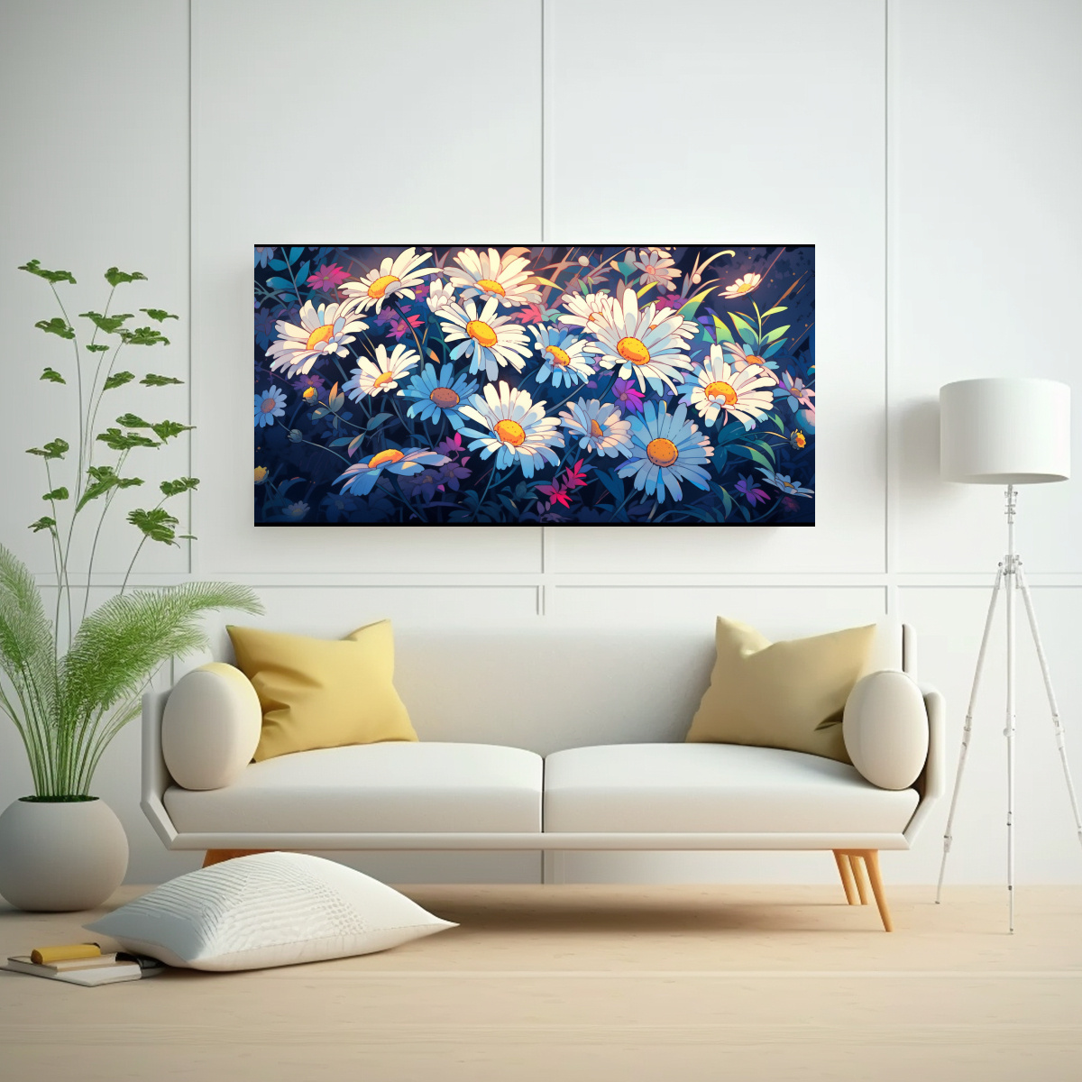 pintura-lienzo-decoraci-n-hogar-manzanilla-en-colores-arco-ris-con-atm-sfera-neonoir-1