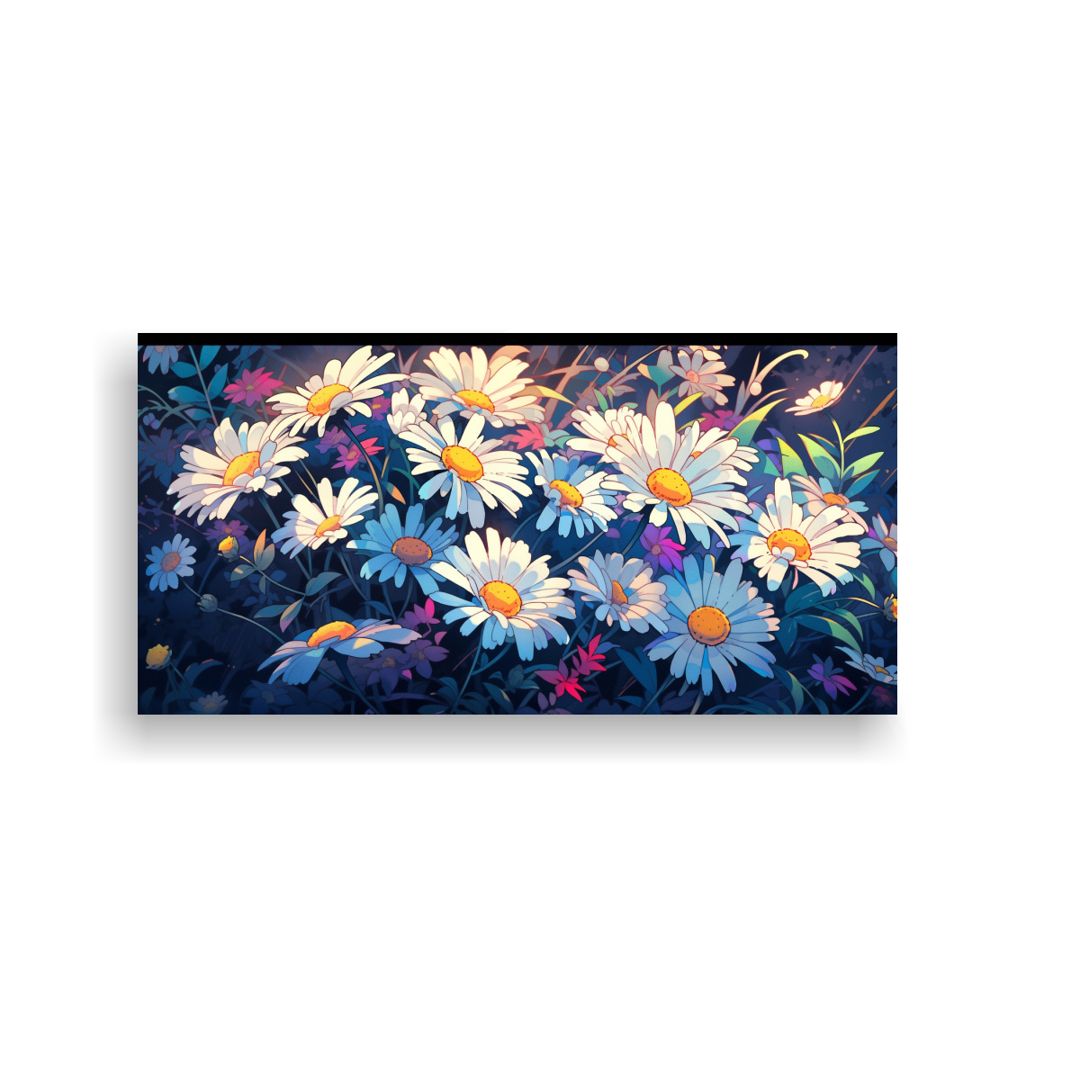 pintura-lienzo-decoraci-n-hogar-manzanilla-en-colores-arco-ris-con-atm-sfera-neonoir