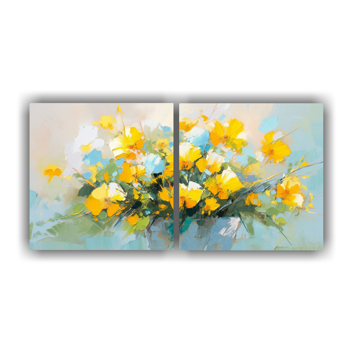 pintura-vanguardia-espacio-amarillo-y-cian-flores-sobre-lienzo-en-decoraci-n-de-cuadros