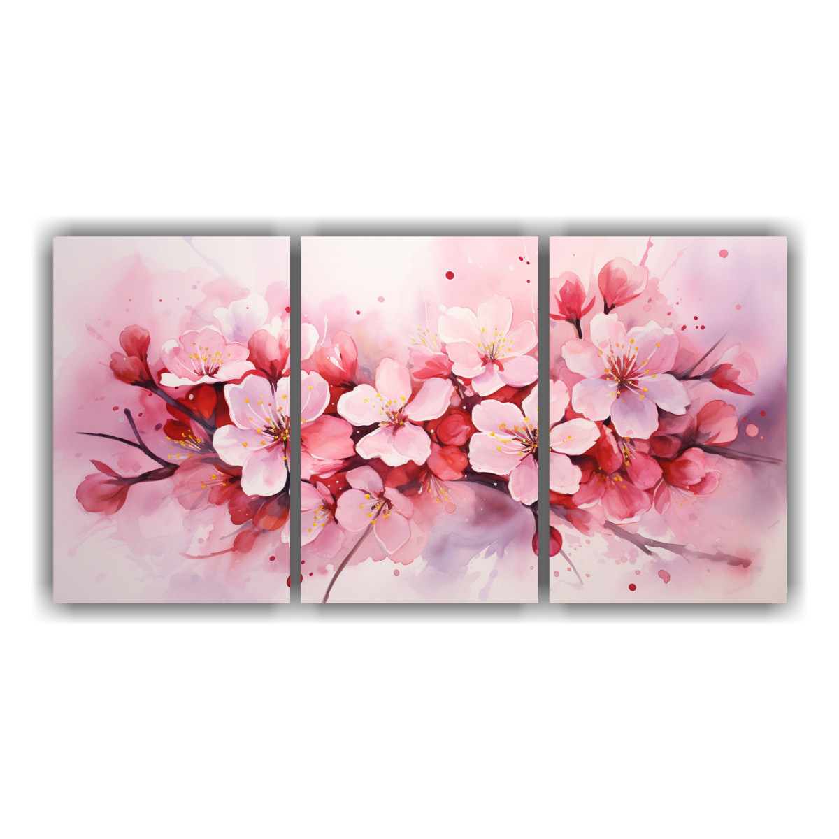 pinturas-abstractas-de-cerezo-rojo-y-rosa-en-lienzo-3-lienzos-horizontales-de-calidez-primaveral