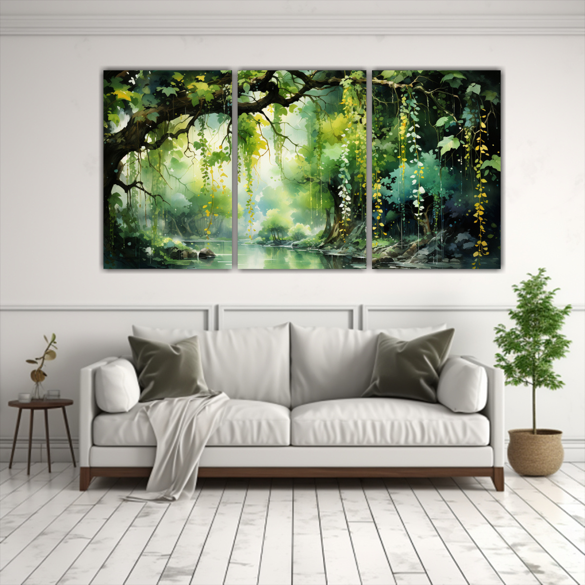 pinturas-abstractas-de-flores-de-glicina-verde-y-dorado-para-decorar-cuarto-con-concepto-de-tres-cuadros-1