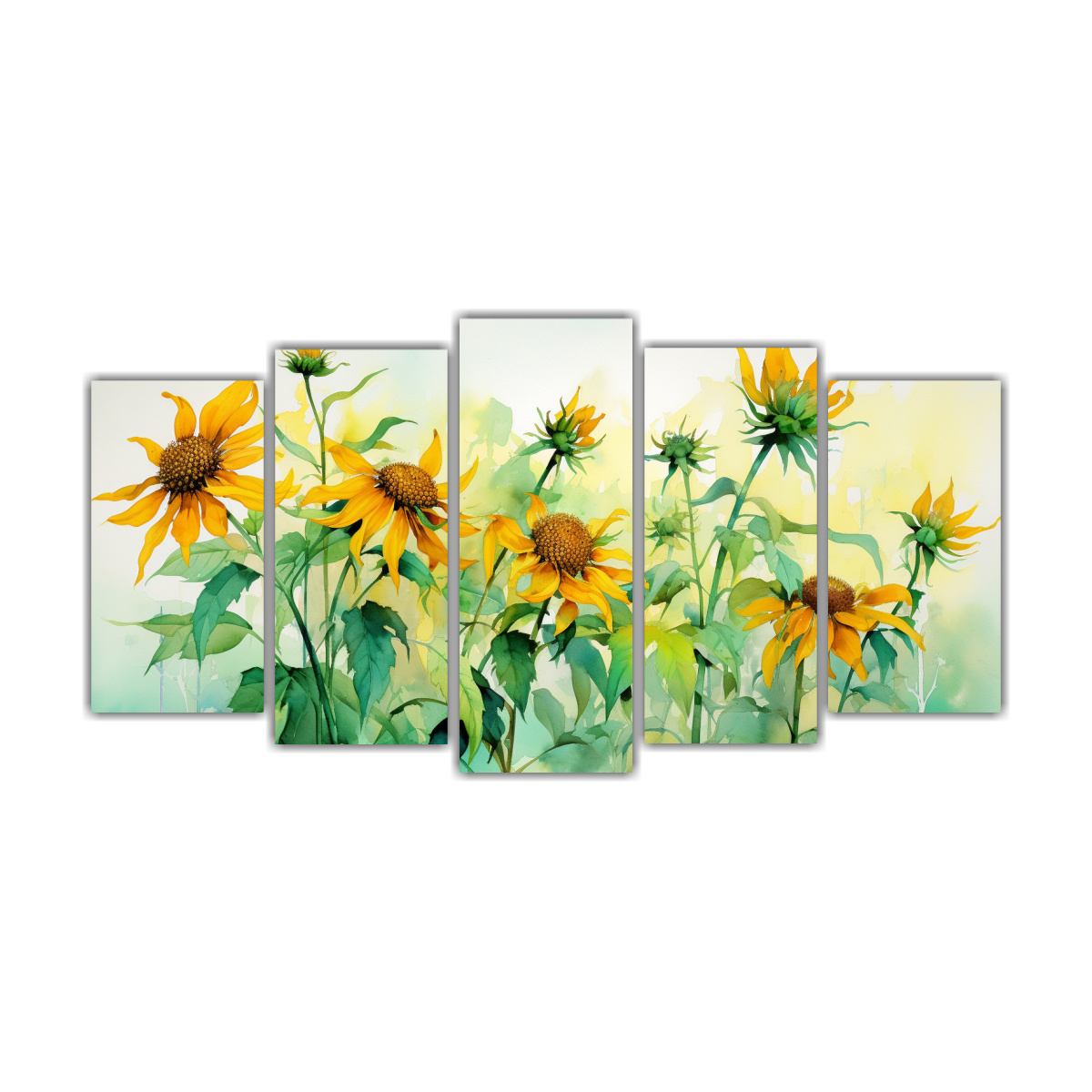 pinturas-abstractas-en-colores-verde-y-dorado-de-flores-de-alcachofa-de-jerusal-n-en-poca-tem-tica-de-arte-juego-de-5