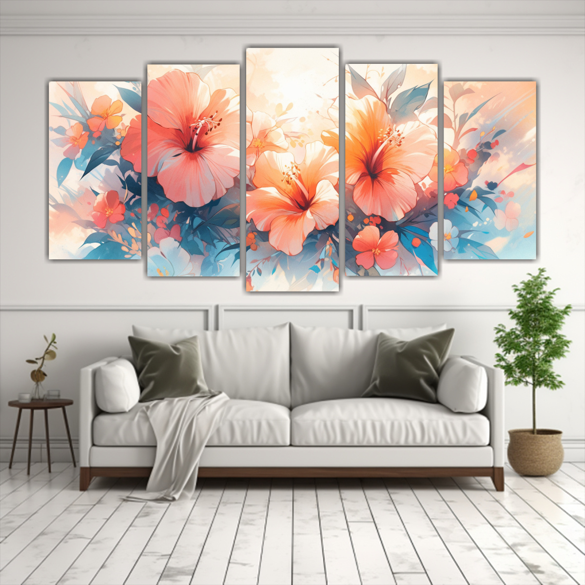 pinturas-abstractas-originales-de-hibiscos-en-colores-del-arco-ris-1