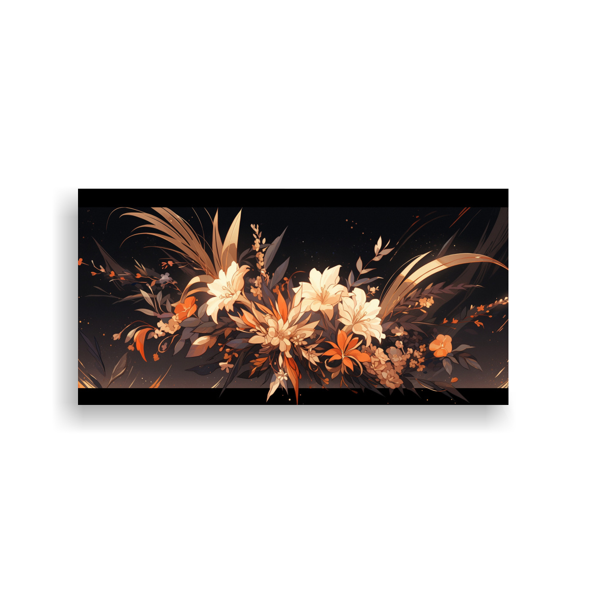 pinturas-de-arte-de-pared-en-estilo-neonoir-colores-naranja-y-dorado-para-comedor