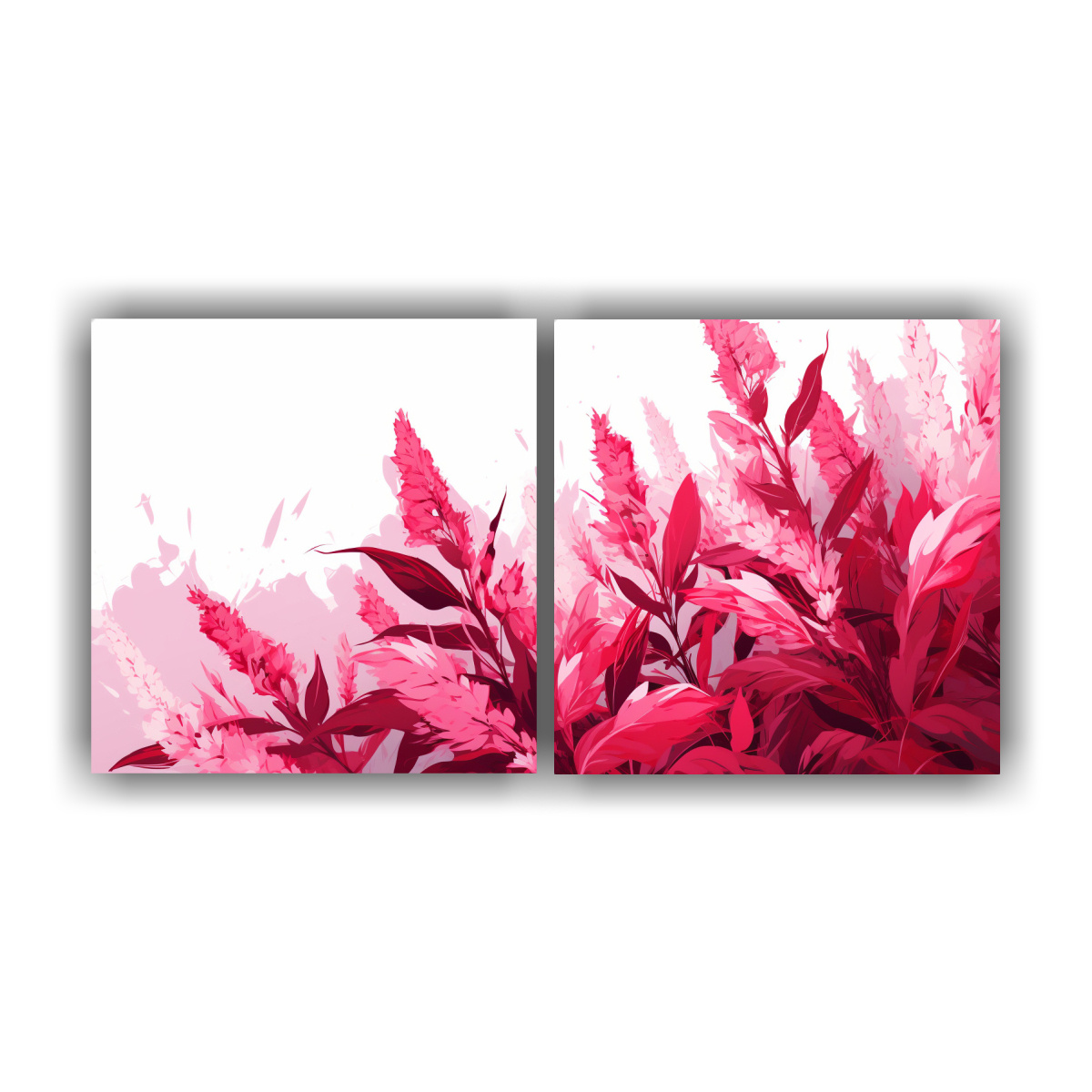 pinturas-de-decoraci-n-de-dos-telas-en-bastidor-finas-l-neas-para-comedor-en-granos-de-amaranto-rojo-y-rosa-atmosfera-neonoir