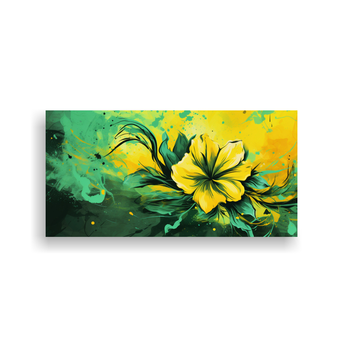 pinturas-de-decoraci-n-en-estilo-neonoir-con-cuadro-visual-en-colores-amarillo-y-verde-