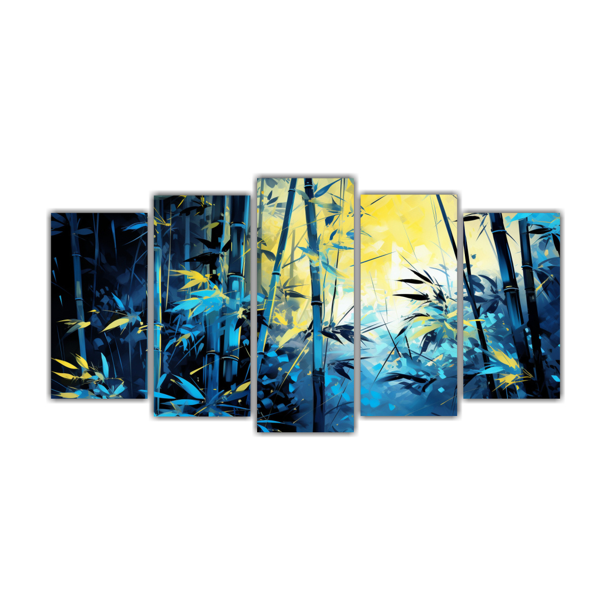 pinturas-de-decoraci-n-inspiradas-en-cinco-artes-conceptuales-de-bamb-en-colores-amarillo-y-azul-con-atm-sfera-neonoir