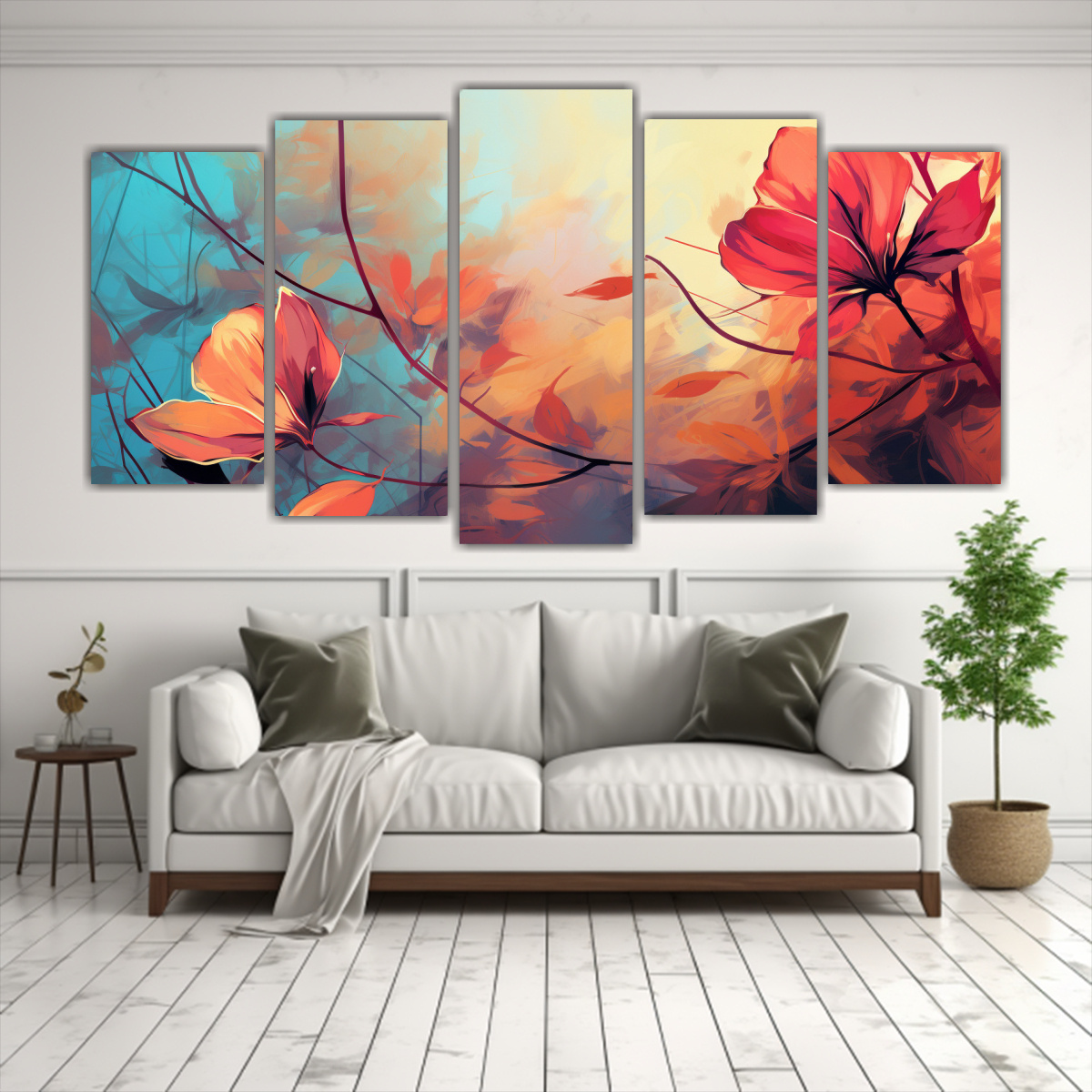 pinturas-de-decoraci-n-vintage-en-el-estilo-neonoir-de-medio-ambiente-con-cinco-cuadros-en-colores-apagados-1