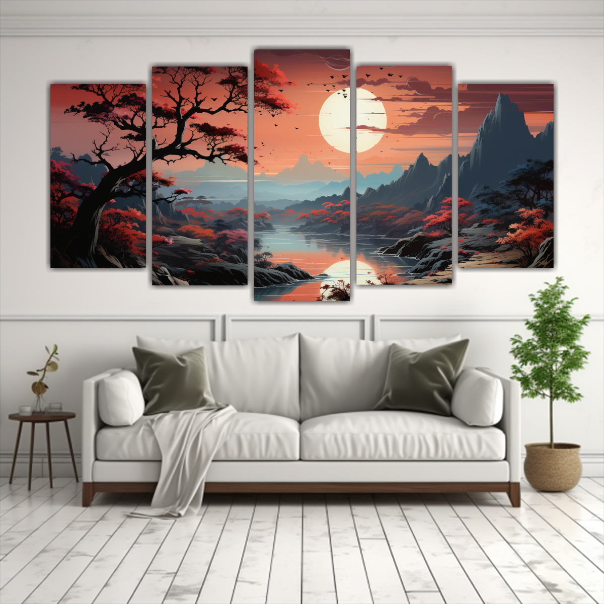 pinturas-de-dise-o-personalidad-en-bastidor-cinco-telas-en-tonos-apagados-de-un-rbol-de-manglar-con-atmosfera-neonoir-1