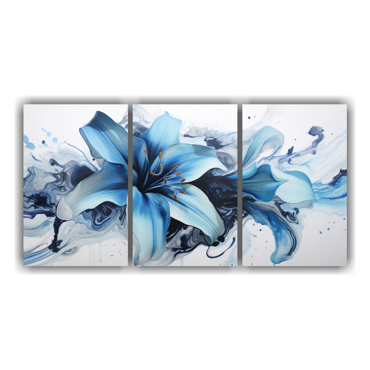 pinturas-decorativas-abstractas-con-estrellas-en-colores-negro-y-azul-en-tres-lienzos-impresos