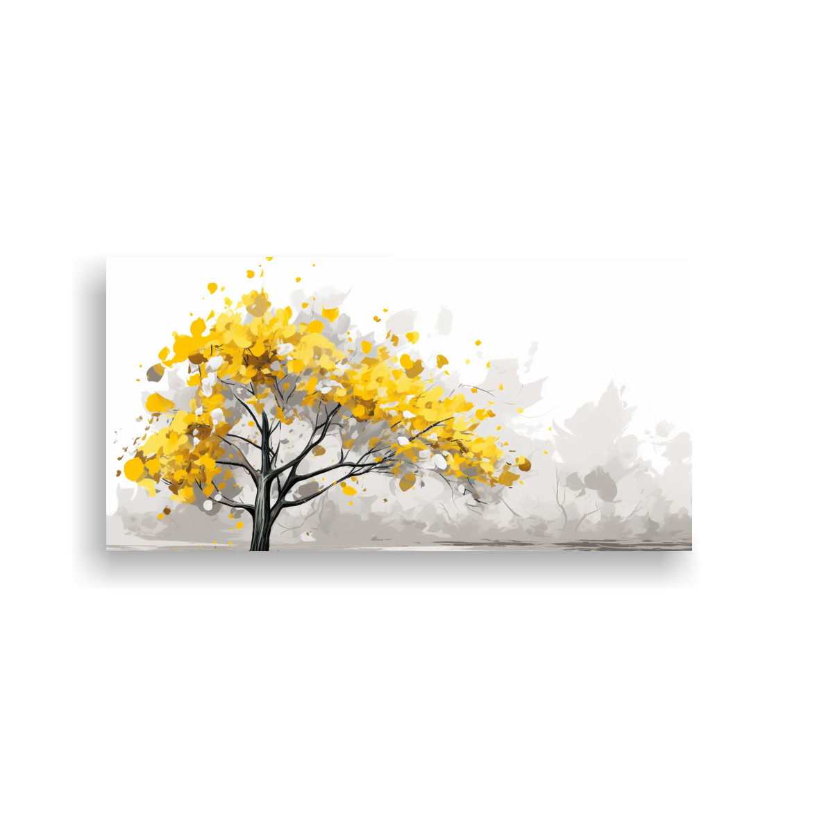 pinturas-decorativas-arte-calidos-simple-rbol-de-lamo-en-amarillo-y-blanco-con-atm-sfera-neonoir-