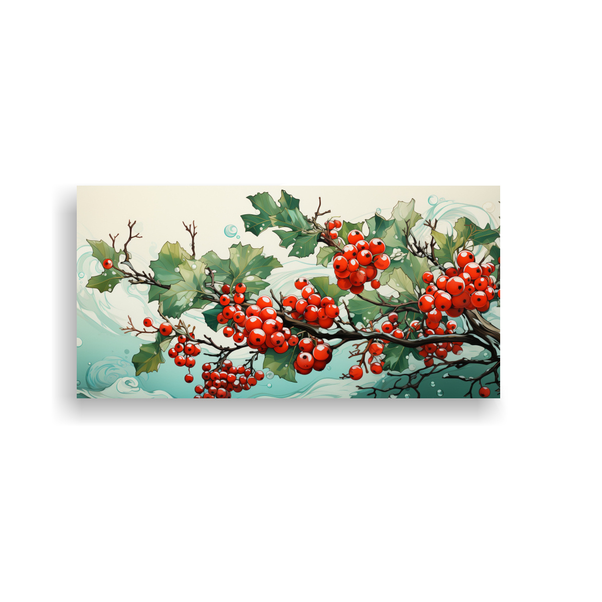 pinturas-decorativas-de-composici-n-tonos-fantas-a-rbol-de-acebo-en-verde-y-rojo-atmosfera-neonoir