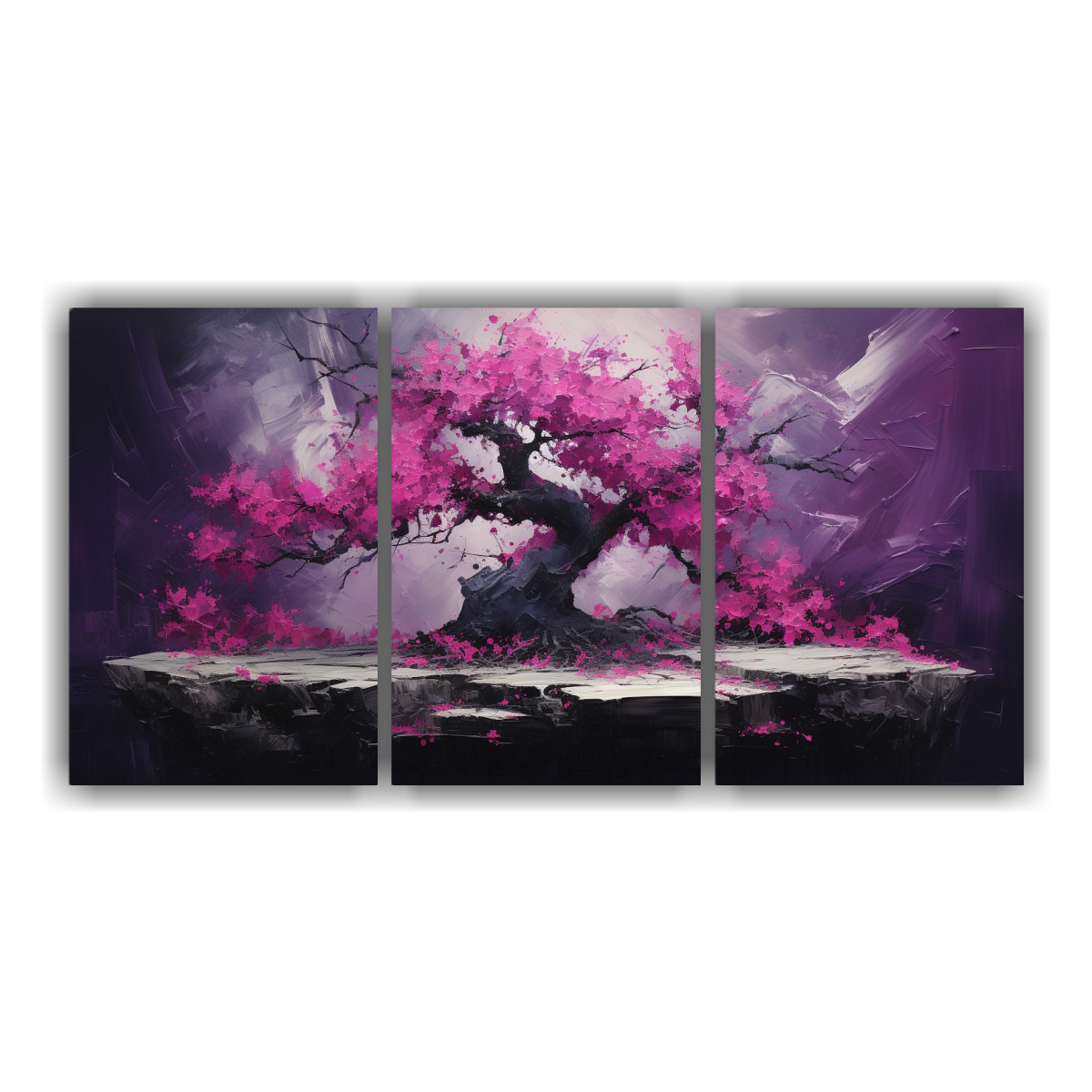 pinturas-decorativas-de-detalles-intrincados-en-estilo-de-leo-de-bons-i-abstracto-con-fucsia-set-de-3-composiciones-fotogr-ficas