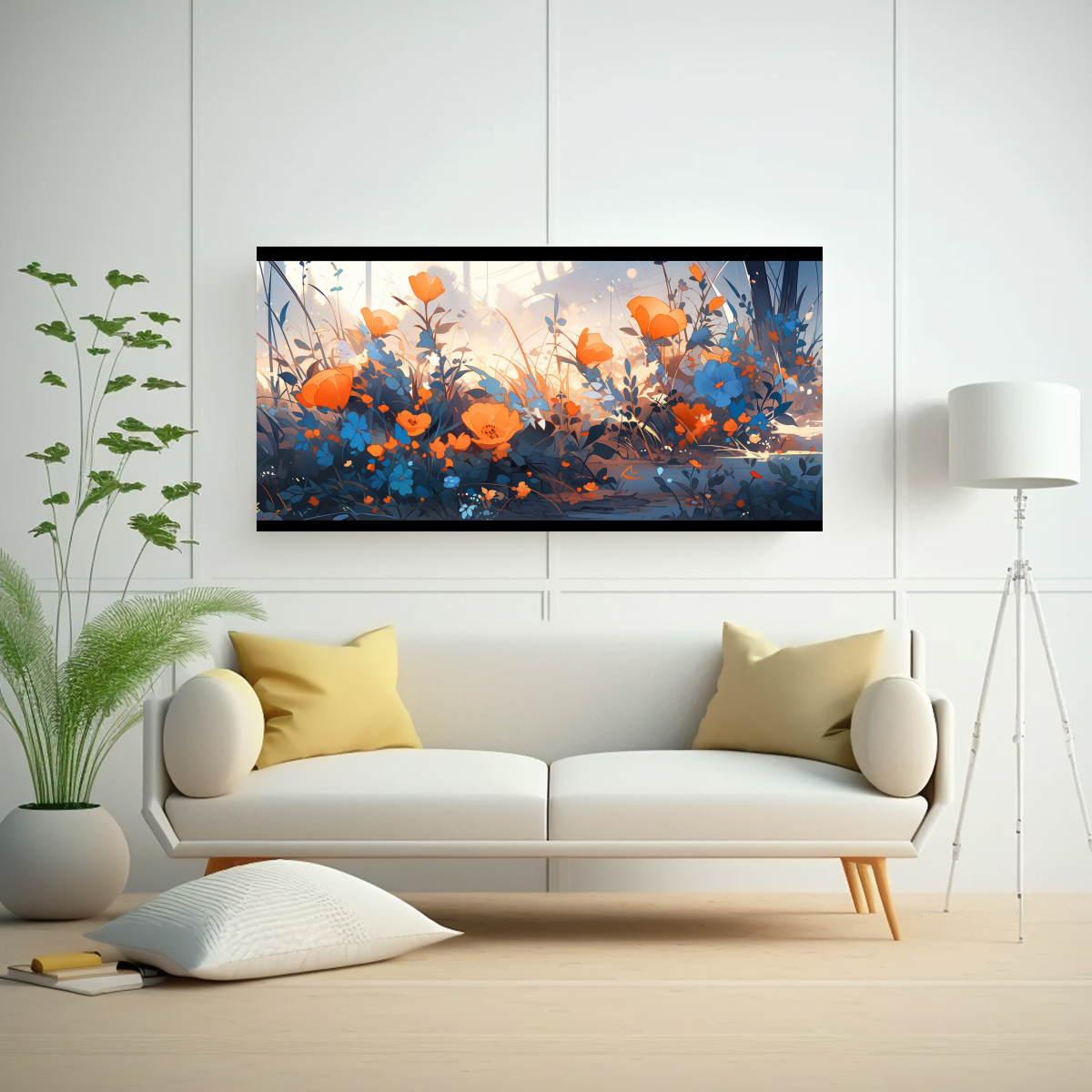 pinturas-decorativas-de-estilo-neonoir-en-equilibrio-naranja-y-azul-en-canva-moderno-equilibrio-1