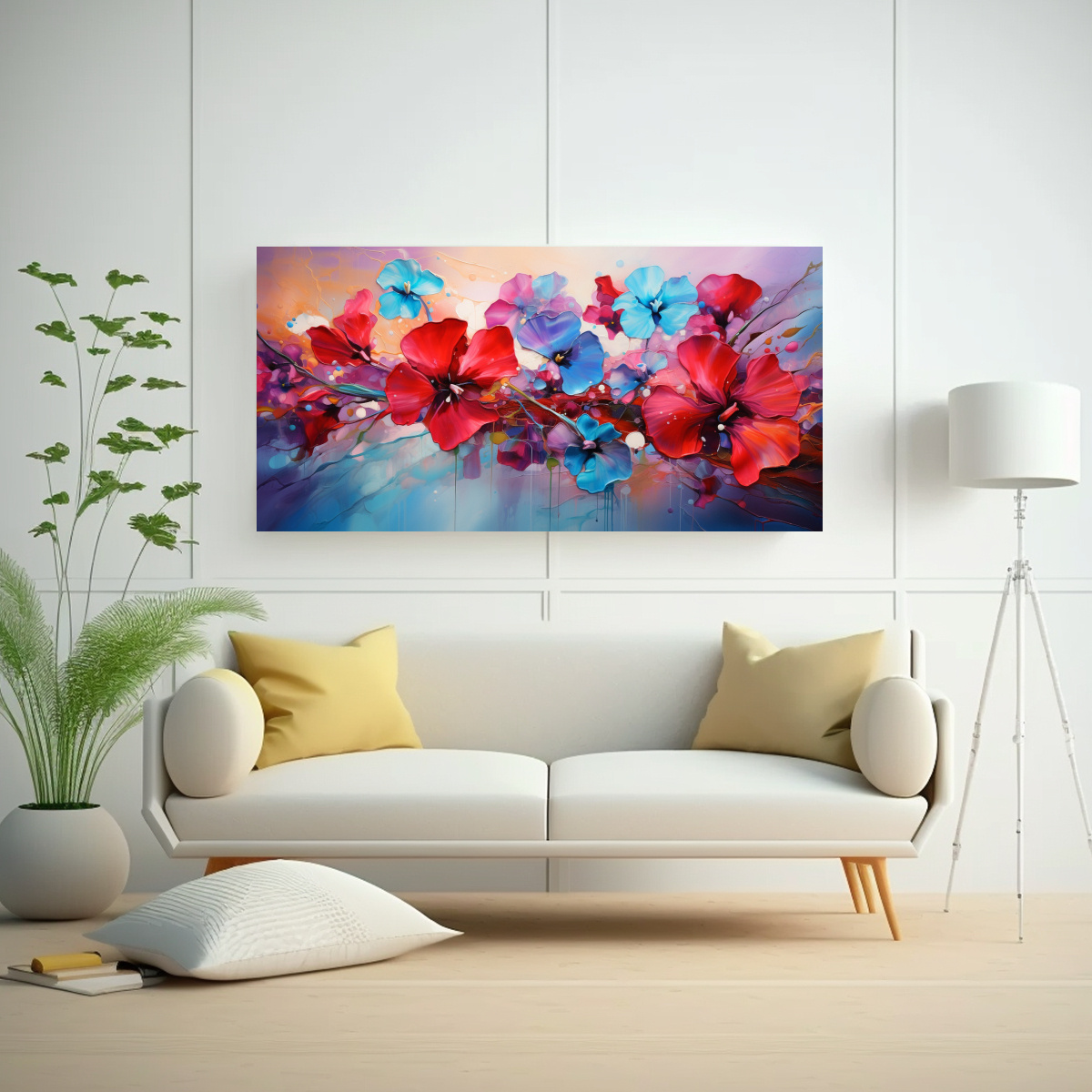 pinturas-decorativas-de-flores-violetas-rojas-y-turquesas-en-composici-n-abstracta-1