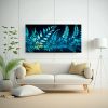 pinturas-decorativas-de-hojas-de-helecho-en-tonos-turquesa-y-azul-de-estilo-neonoir-arte-moderno-original-a-1