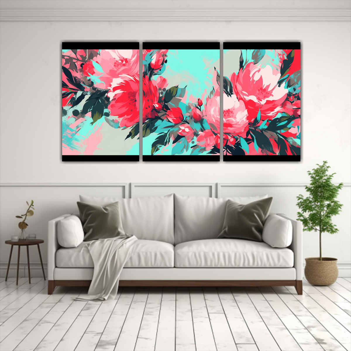 pinturas-decorativas-de-la-colecci-n-artes-abstracci-n-alegr-a-en-turquesa-y-rosa-en-ambiente-neonoir-1