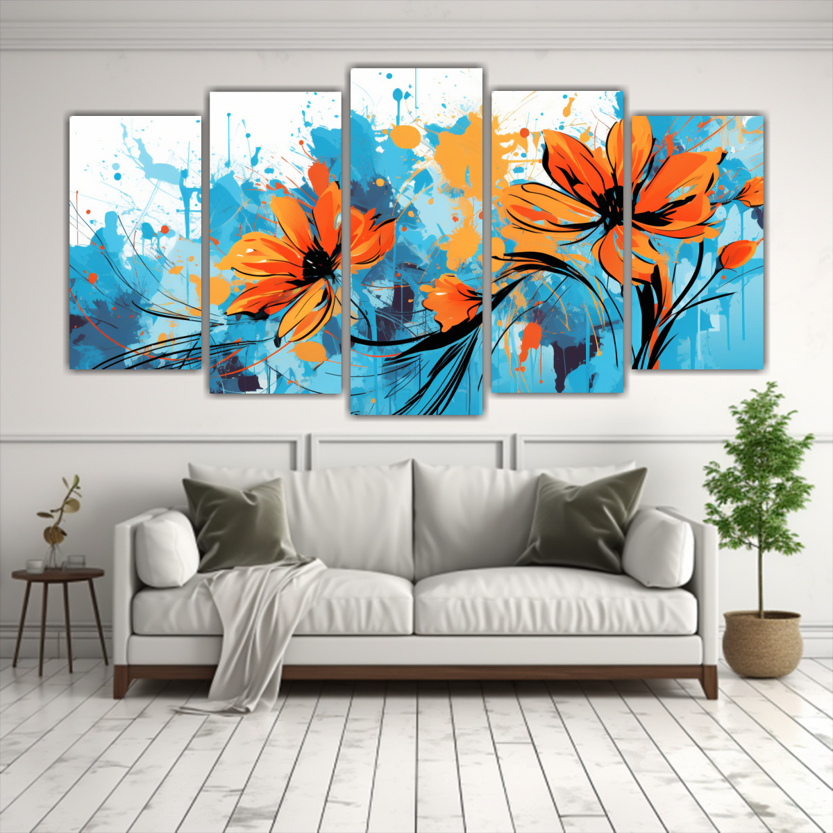 pinturas-decorativas-en-estilo-neonoir-con-colores-naranja-y-azul-arte-de-pared-nico-en-movimiento-1