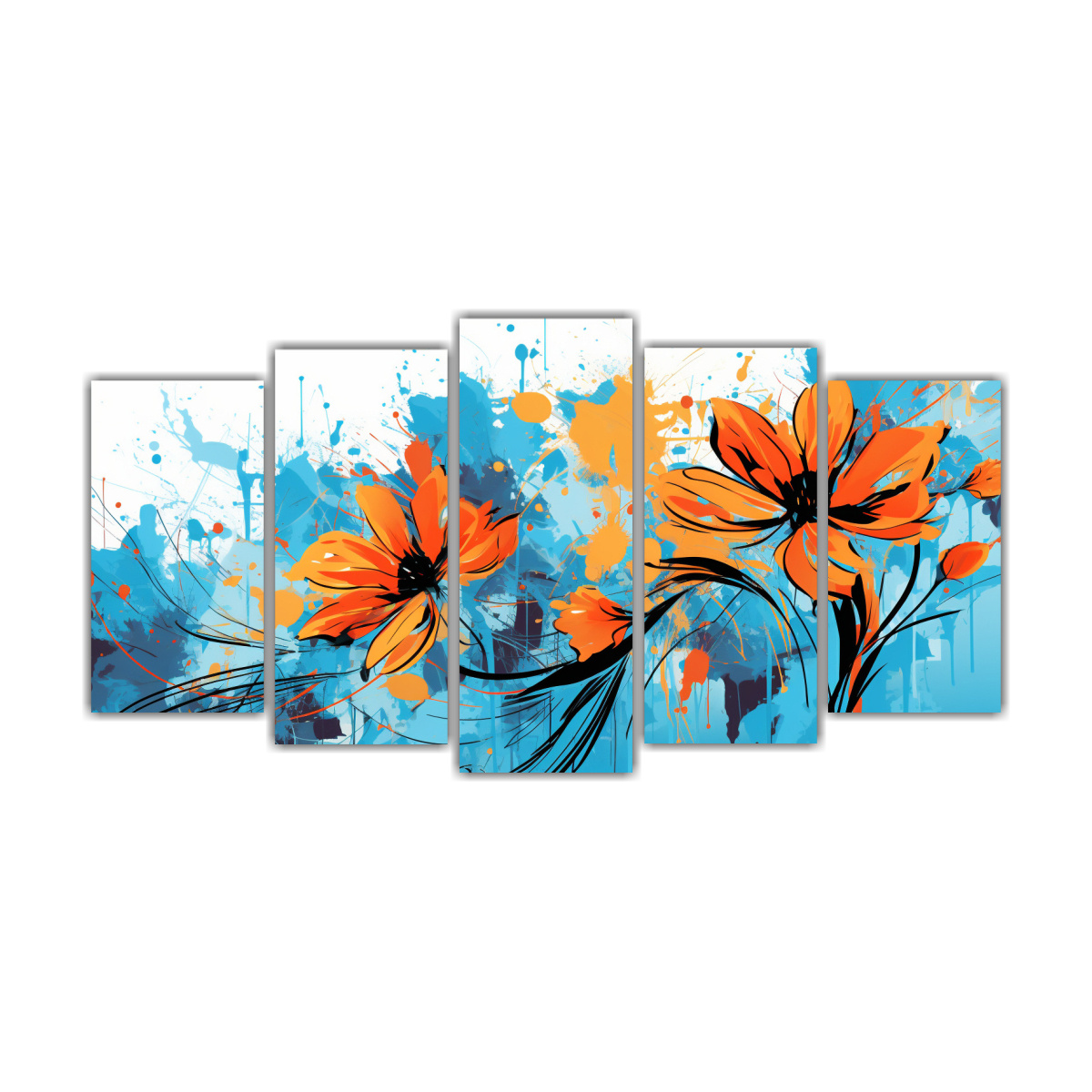 pinturas-decorativas-en-estilo-neonoir-con-colores-naranja-y-azul-arte-de-pared-nico-en-movimiento